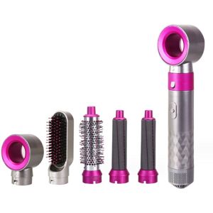 Shoppo Marte 5 In 1 Hot Air Comb Automatic Curling Iron Curling & Straightening Hair Styling Comb Hair Dryer, Power: EU Plug