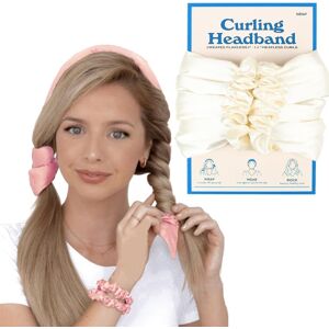 Shoppo Marte Physical Force Shaping Curly Hair Heatless Hair Curler Hair Band( Milk White)