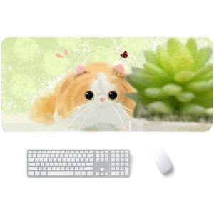 Shoppo Marte 400x900x4mm illustration Cartoon Pattern Waterproof Non-Slip Mouse Pad(Yellow Cat)