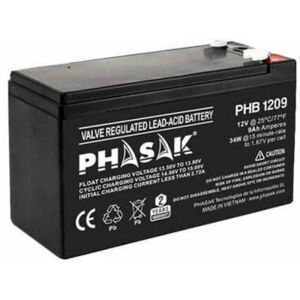 Batteri til System til Uafbrydelig Strømforsyning Phasak PHB 1209 12 V