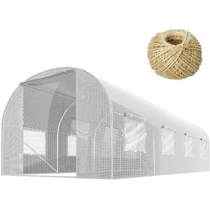 Havetunnel 2x4,5m (9m2) hvid Plonos