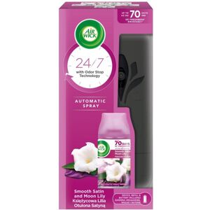 Air Wick Freshmatic automatisk luftfrisker og Moon Lily Indpakket i satin refill 250ml