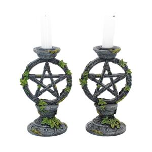 Nemesis Now Wiccan Pentagram Candlesticks 15cm (Set of 2)
