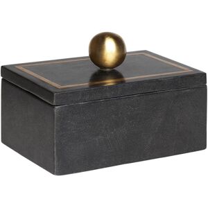 Beliani Dekorativ æske i sort marmor 10 x 7 x 15 cm Opbevarings-organisator Moderne glam-accent