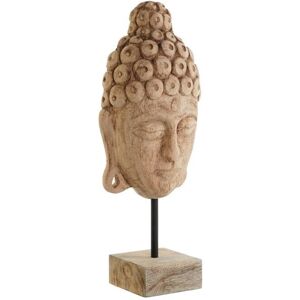 Dekorativ figur DKD Home Decor Brun Natur Buddha Orientalsk 20 x 12 x 48 cm