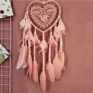 shopnbutik Creative Hand-Woven Crafts Dream Catcher Home Car Wall Hanging Decoration, Type:Without Light(Light Pink)