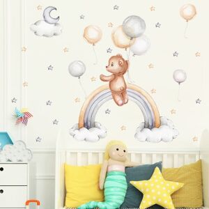 Namly Design Wallsticker - Bjørn og regnbue