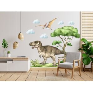 Namly Design Wallsticker – Pteranodon og Tyrannosaurus Rex