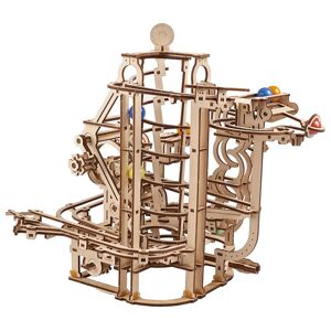 Ugears Marble Run Spiral Hoist Træ Mekanisk Model Gylden