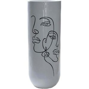 Vase DKD Home Decor Abstrakt Hvid Harpiks Moderne (35 x 35 x 90 cm)