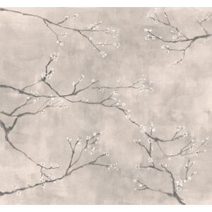 ART Kunst til hjemmet - Fototapet - Chinese Blossom Grey - 300x280cm