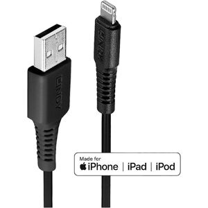 LINDY USB-kabel USB 2.0 Apple Lightning-stik , USB-A-hanstik 2.00 m Sort 31321