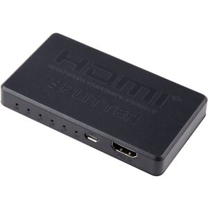 Shoppo Marte 3D 4K HDMI Splitter Box, 1 Input x 4 Output, USB Power Supply(Black)