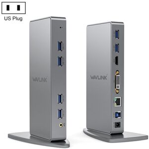 WAVLINK WL-UG39DK7 USB3.0 Hub Adapter Multi-Screen Graphics Card Universal Docking Station, Plug:US Plug