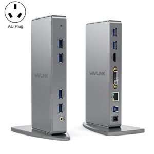 WAVLINK WL-UG39DK7 USB3.0 Hub Adapter Multi-Screen Graphics Card Universal Docking Station, Plug:AU Plug