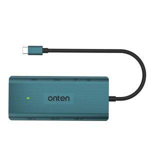 Onten UC961 9 in 1 USB-C / Type-C Multi-function HUB Docking Station(Green)