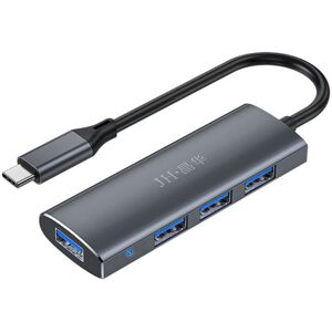 JINGHUA N63 4-Port Aluminum Docking Station Splitter One To Four Network HUB, Interface: Type-C