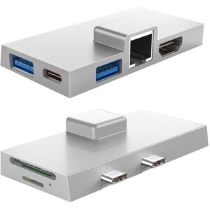 Shoppo Marte For Surface Pro 8 / 9 / X Dual Type-C Computer Expansion Hub 7 In 1 Docking Station