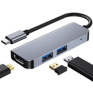 Shoppo Marte 3 In 1 USB-C / Type-C To 4K HDMI + 2 USB 3.0 Ports Multifunctional HUB Docking Station