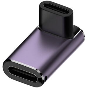 Shoppo Marte 240W USB-C/Type-C Female to USB-C/Type-C Female 40Gbps Stereo Bend Adapter with Light