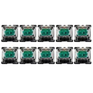 10 PCS Gateron G Shaft Black Bottom Transparent Shaft Cover Axis Switch, Style: G3 Foot (Green Shaft)