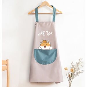 Shoppo Marte Home Kitchen Waterproof And Oil-Proof Apron Cute Cooking Work Apron, Colour: Foodie Light Pink (Ordinary)