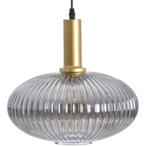 BigBuy Home Loftslampe Krystal Grå Gylden Metal 30 x 30 x 26 cm