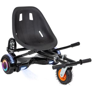 Pakke Hoverboard Go Kart med Støddæmpere, 6.5 tommer, Regular Black PRO, Lang Rækkevidde, og Sort Hoverkart med Støddæmpere, Smart Balance Segboard