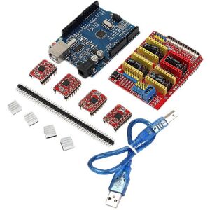 High Discount Geekcreit CNC Shield UNO-R3 Board 4xA4988 Driver Kit med kølelegeme til graver 3D-printer