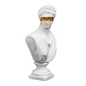 Intesi Aphrodite buste figur, hvid og guld
