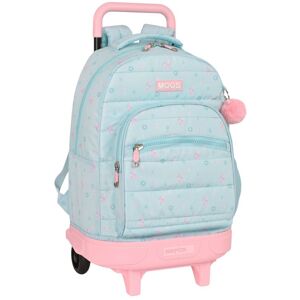 School Rucksack with Wheels Moos Garden Turquoise 33 X 45 X 22 cm