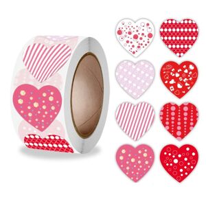 Shoppo Marte Roll Pack Valentine Day Heart Love Sticker Self-adhesive Label, Size: 2.5cm / 1 Inch(A-260)