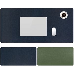 Shoppo Marte ZD02 Double-sided PU Mouse Pad Table Mat, Size: 100 x 44cm(Royal Blue+Army Green)