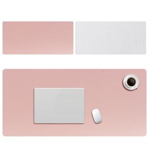 Shoppo Marte ZD01 Double-sided PU Mouse Pad Table Mat, Size: 90 x 40cm(Pink+Silver)