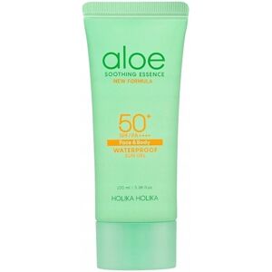 Holika Holika Aloe Soothing Essence Face & Body Waterproof Sun Gel SPF50+ solcreme gel til ansigt og krop 100ml