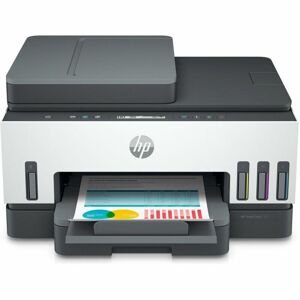 HP Smart Tank 7305 All-in-One, Farve, Printer til Hjem og hjemmekontor, Print, scanning, kopiering, ADF, trådløs forbindelse, 35-arks ADF; Scan til PDF; Dobbeltsidet udskrivning