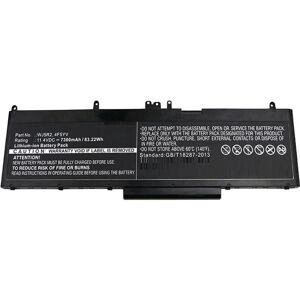 CoreParts Laptop-batteri til Dell 59Wh Li-ion 10,8V 5500mAh Sort, Precision 3510, Precision 3510 Workstation