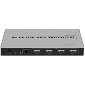 Shoppo Marte 4K KYSW59 60HZ DP USB KVM Switch 2-in-1 Computer Sharing Device