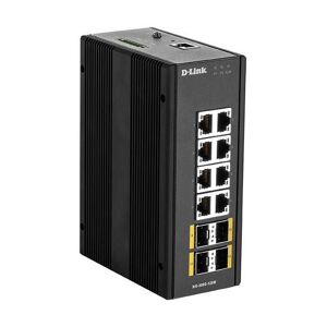 D-Link 8x 100/1000BaseT, 4x 100/1000BaseSFP, 256 VLAN'er, QoS, IP30, 61x154x109 mm