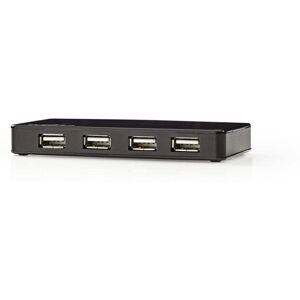 Nedis USB-hub   USB-A Han   USB-A Hun   7-Port port(s)   USB 2.0   Strømforsyning / USB Drevet   7x USB