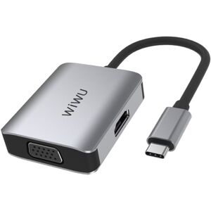 WIWU Alpha A20VH 2 In 1 USB-C / Type-C to VGA / HDMI HUB Adapter