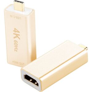 Shoppo Marte USB-C / Type-C Male to HDMI Female Aluminum-magnesium Alloy Adapter (Gold)