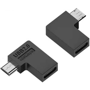 Shoppo Marte Type-C Female to Micro USB Male Adapter Data Charging Transmission, Specification:Type-C Female to Micro Male Left Bend