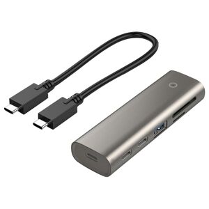 Rocketek HC463 USB3.1 Gen2  to Type-C 3.1 + USB 3.1 + SD / TF 6 in 1 HUB Adapter