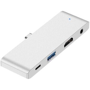 Shoppo Marte HW-TC29 4 In 1 Type-C / USB-C Multifunctional Extension HUB Adapter iPad Pro Hub (Silver)