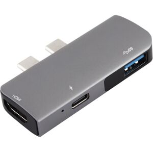 Shoppo Marte Double USB-C / Type-C to PD Port + USB 3.0 + HDMI Multifunctional Extension HUB Adapter