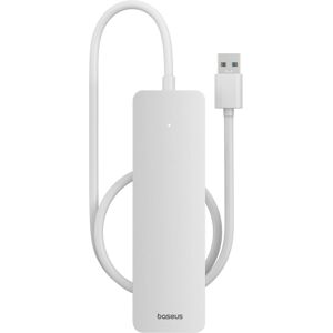 Baseus Ultra Joy Series 4 in 1 USB to USB3.0x4 HUB Adapter, Cable Length:50cm(White)