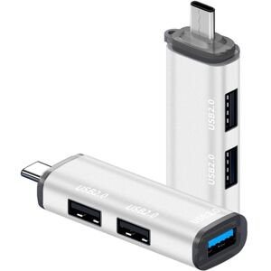 Shoppo Marte ADS-302C 3 In 1 Multi-function Type-C / USB-C HUB Docking Station (Silver)