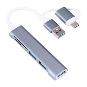 Shoppo Marte A-807 5 in 1 USB 3.0 and Type-C / USB-C to USB 3.0 HUB Adapter Card Reader