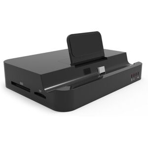 Shoppo Marte 9138 6 in 1 USB-C / Type-C to 4K HDMI + 2 x USB 3.0 + Type-C + SD / TF Card Reader Multifunctional HUB Docking Station with Holder (Black)